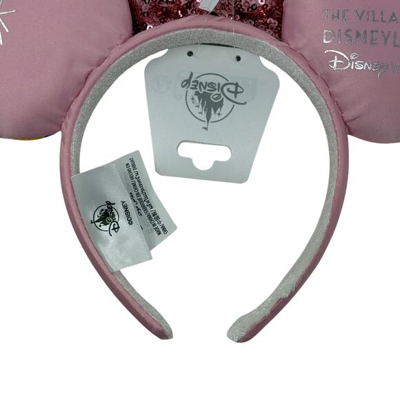 Disney Vacation Club The Villas At Disneyland Hotel Sequin Minnie Mouse Ears NWT - Picture 9 of 12